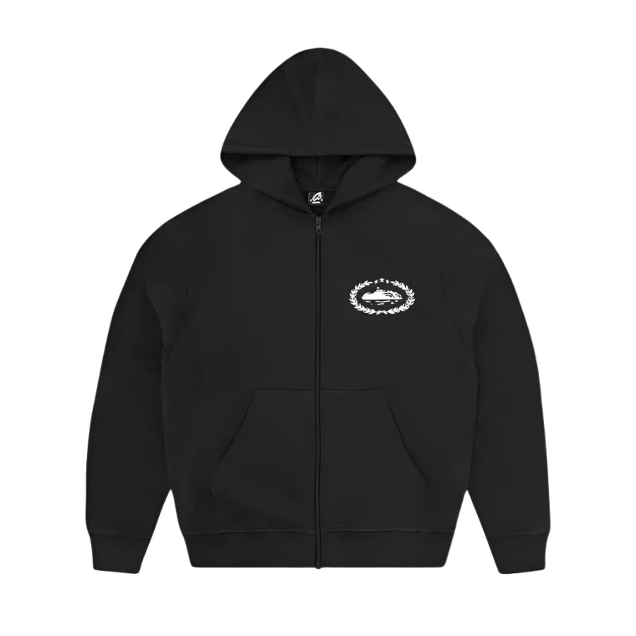 Corteiz Superior Royale Zip Hoodie- Black – Steeze Supply